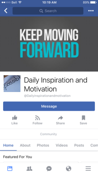 Daily Inspiration and motivation community on Facebook